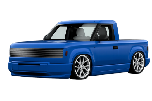 Blue mini truck